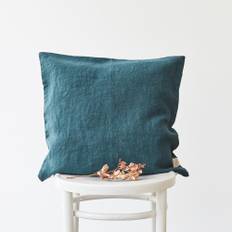 Pudebetræk Hør 45x45 Deep Water - Linen Tales