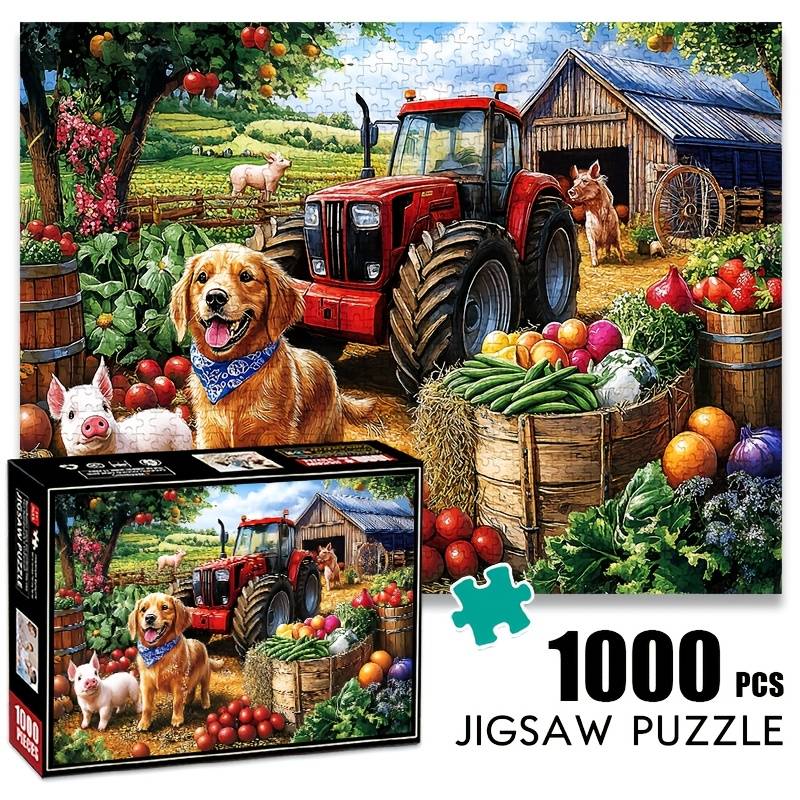Farm Pig Dog Paper Puzzle 1000pcs Large Jigsaw Toy Exquisite Game Gift Family Interactive Game Holiday Present