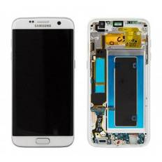 Samsung Galaxy S7 Edge Skärm Original LCD Display Glas - Vit