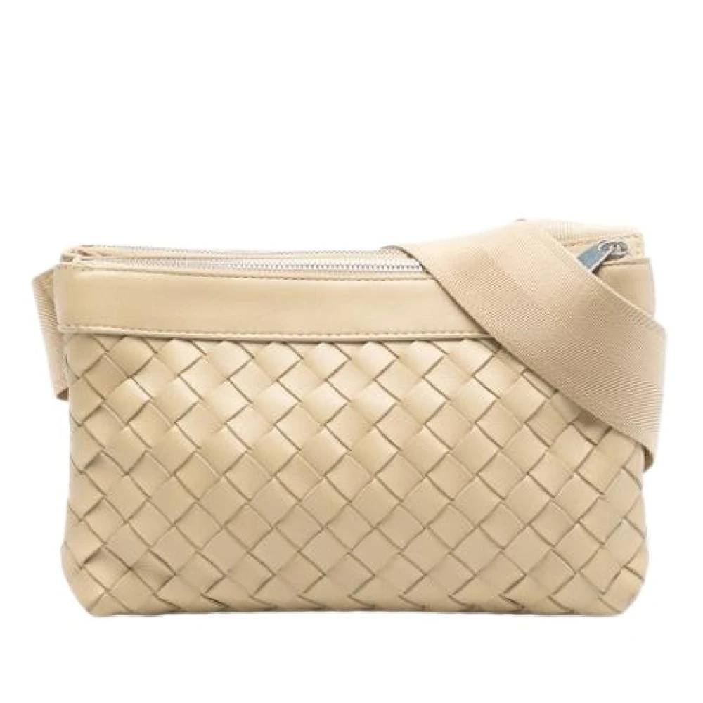 Bottega Veneta Vintage Pre-owned Crossbody Taske - Vintage - Dame - Beige - ONE SIZE - Læder