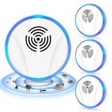 Pest Repeller TGKYK 4 stycken ultraljudsbekämpare, plug-in ultraljud musförsvar, inomhus möss distribuera ultraljud, musskrämma ultraljud för myggor, spindlar, råttor