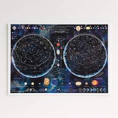Maps International Stjärnor och stjärnbilder lyser i mörkret kartan - Stargazers och natthimlen affisch gåva - 84 x 60 cm