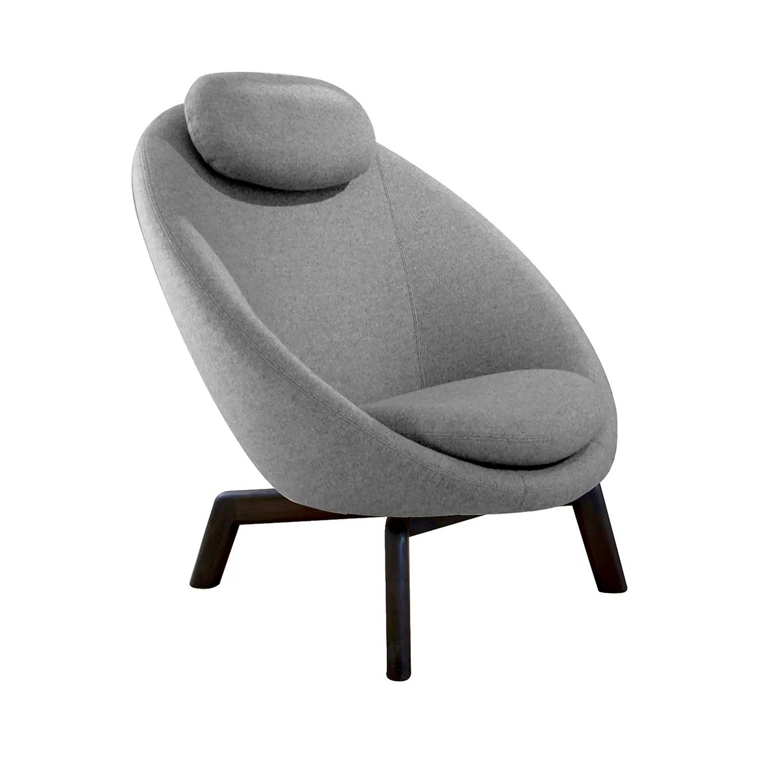 Pace loungefåtölj Mahogny/Ljusgrå Zen - Grå/Ljusgrå