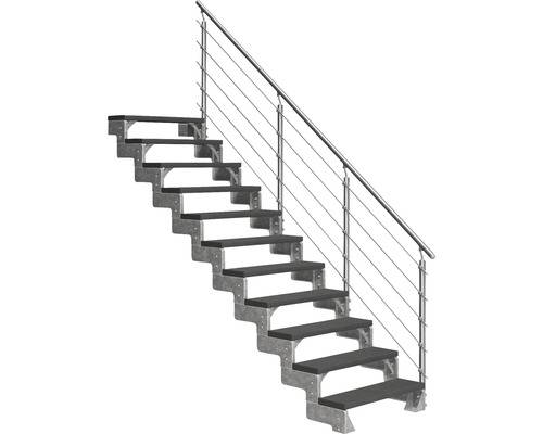 Utomhustrappa PERTURA Tallis 100cm 11 steg Antracit P. R.