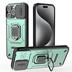 YOUULAR Mobiltelefonfodral för Samsung Galaxy S25 stöd bilhållare skjutfönster stötsäkert skyddande telefonskydd militärfodral linsskydd, armégrön