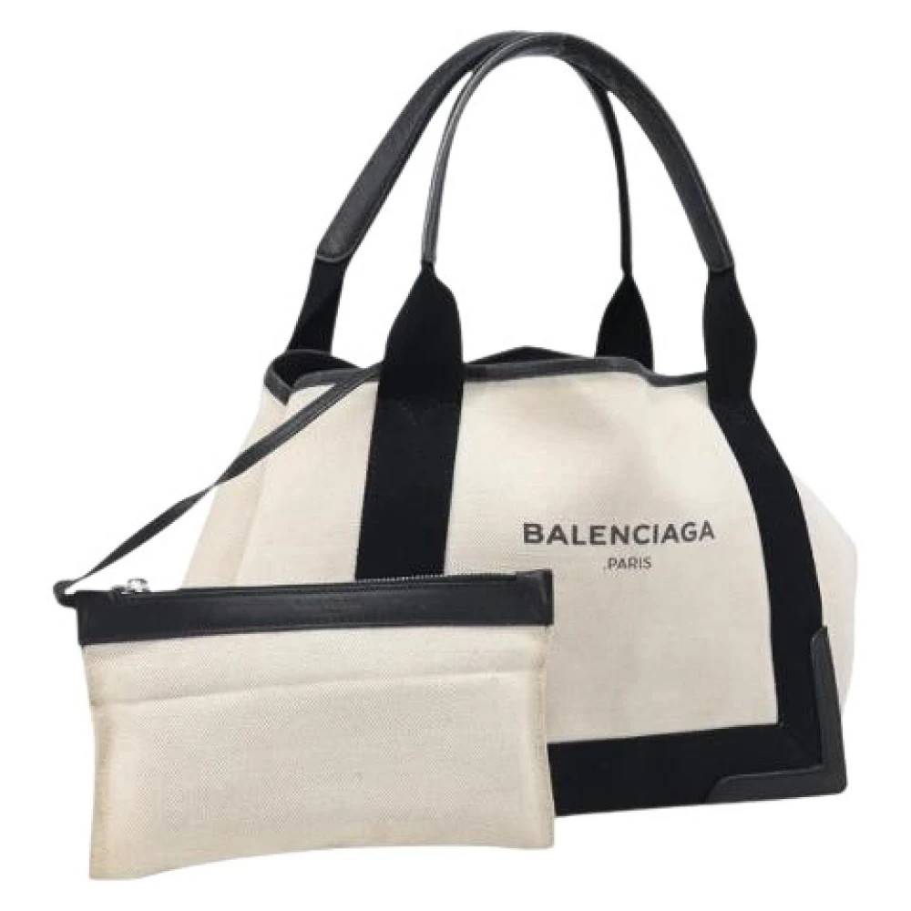 Balenciaga Vintage Pre-owned Canvas balenciaga-tasker - Vintage - Dame - Beige - ONE SIZE -
