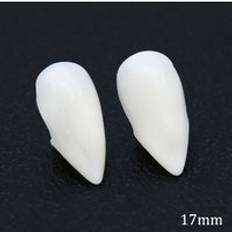 2 st halloween dekorationer vampyr tänder huggtänder proteser cosplay löständer kostym rekvisita för skräck halloween festtillbehör - Tänder (17mm)
