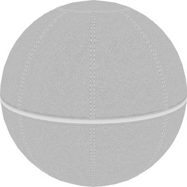 Office Ballz, balansboll Ø55 cm, grå/vit dragkedja - Grå