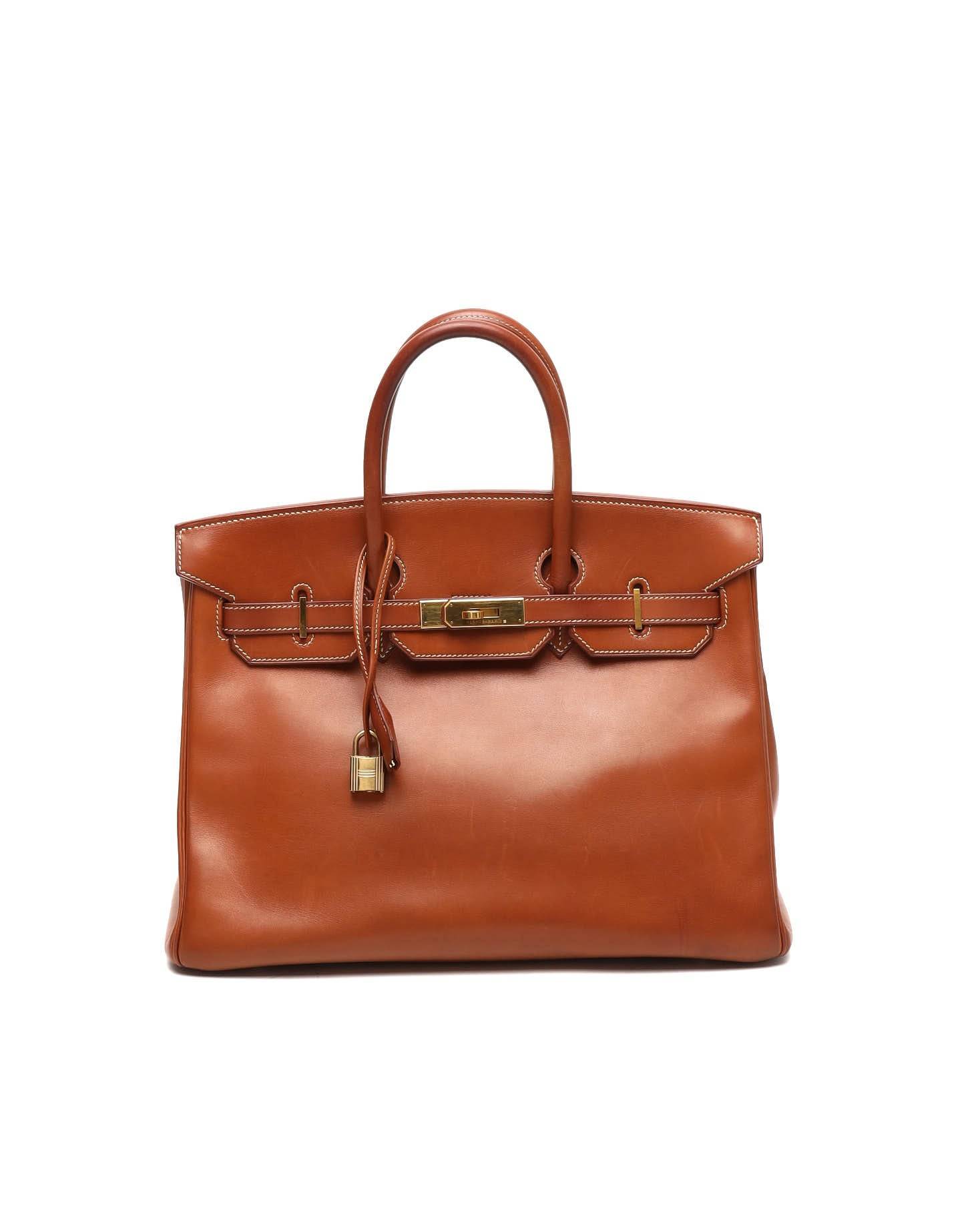 Hermès Birkin 35 Barenia Bag - Brown (One Size)