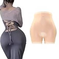 Adima Skinka Silikon Trosor Öppen Gren Rumpförstoring Trosor Höftlyft Butt Shaper Control Panty för Drag Queen,Brown,0.98in