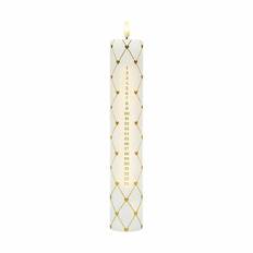 Sirius Sille Special Edition LED Kalenderlys - Ø 8 x H 19 cm - Hvid/guld