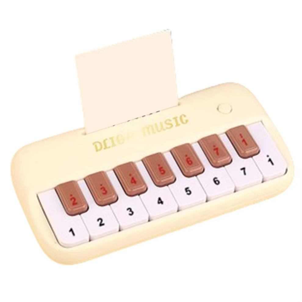 Mini elektronisk keyboard til børn, tidlig uddannelse, elektronisk klaver, legetøj, beige