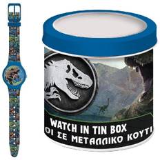 Jurassic Park Børneur - Barnets Ur i TIN BOKS (Ø 33 mm)