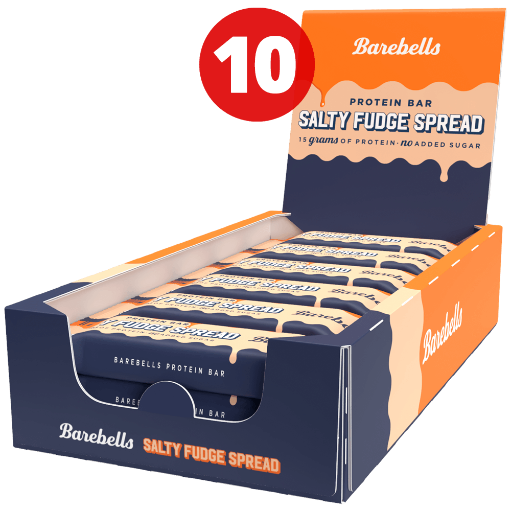 Barebells Salty Fudge Spread - 10x45g. - Proteinbar.