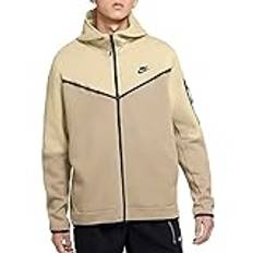 NIKE CU4489-234 Sportswear Tech Fleece Men's Full-Zip Hoodie Långärmad Tröja Herr Beige XS