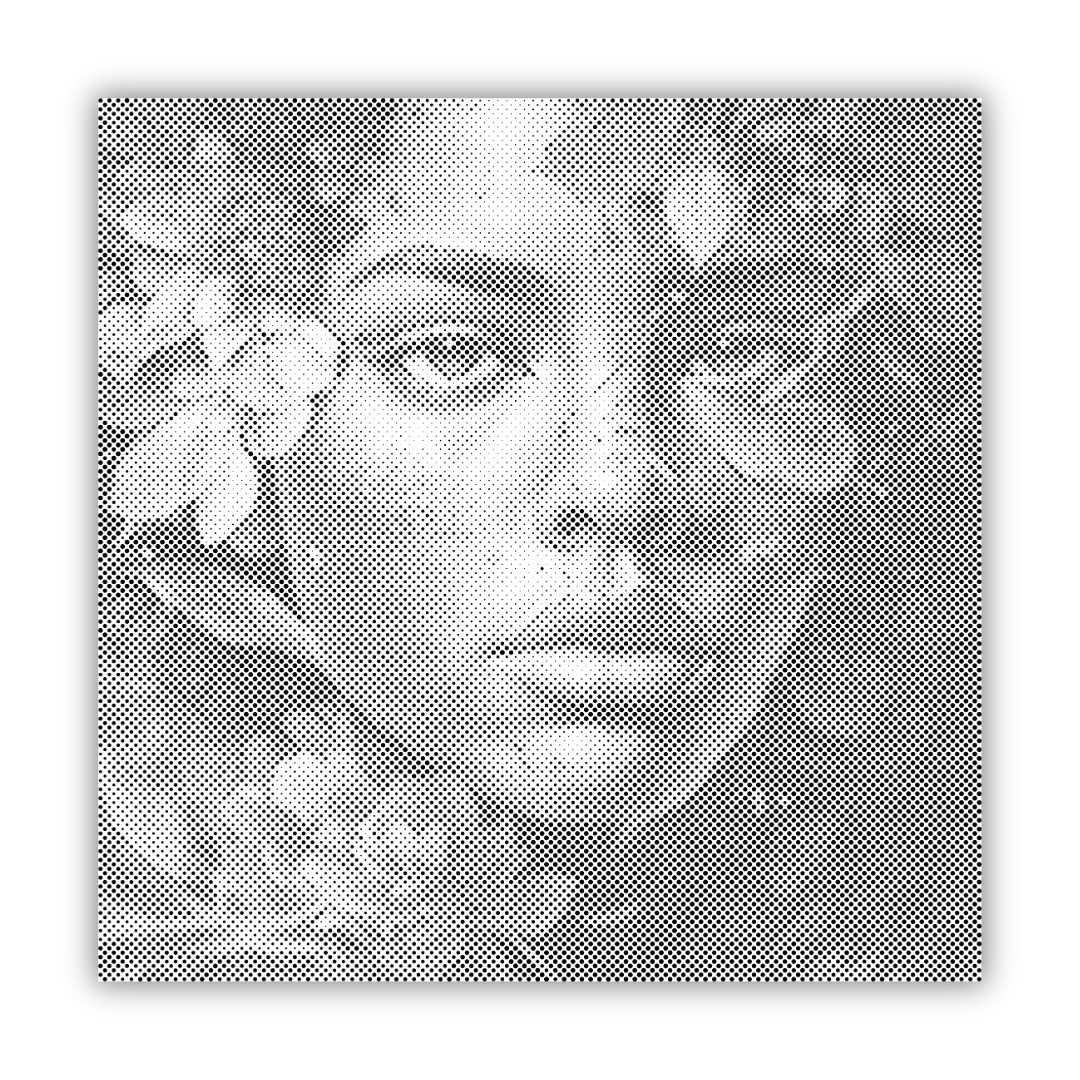 SENSUELL KVINNA | PRICKMÅLNING - 80x80 cm / Duk - Utan ram / Svart