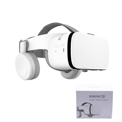 Bobovr z6 uppgradera casque hjälm 3d vr glasögon virtual reality headset bluetooth hörlurar för smartphone google kartong - Endast vr med låda
