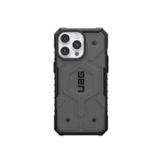 UAG Pathfinder Rugged Case for Apple iPhone 15 Pro Max [6.7in] - Pathfinder Silver - Baksidesskydd för mobiltelefon - robust - MagSafe-kompatibilitet - TPU-skydd - silver - för Apple iPhone 15 Pro Max