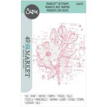 Sizzix Framelits Die & Stamp Set By 49 And Market - Floral Mix Clus...