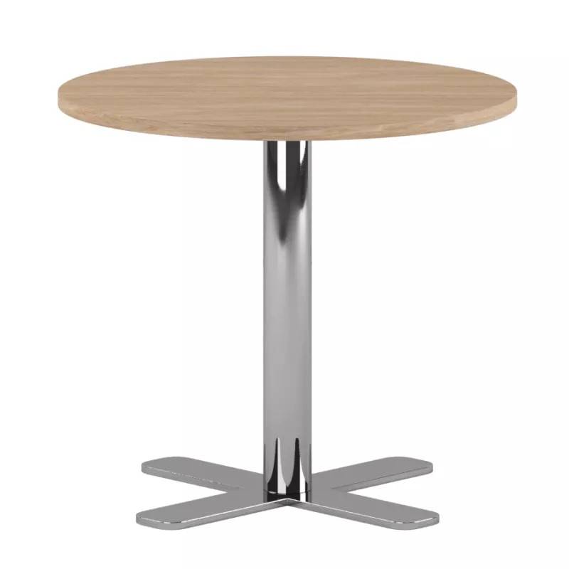 Studio kryss soffbord (80 diameter cm, 50 cm, 65x65 cm, Polerat rostfritt, Urban oak)