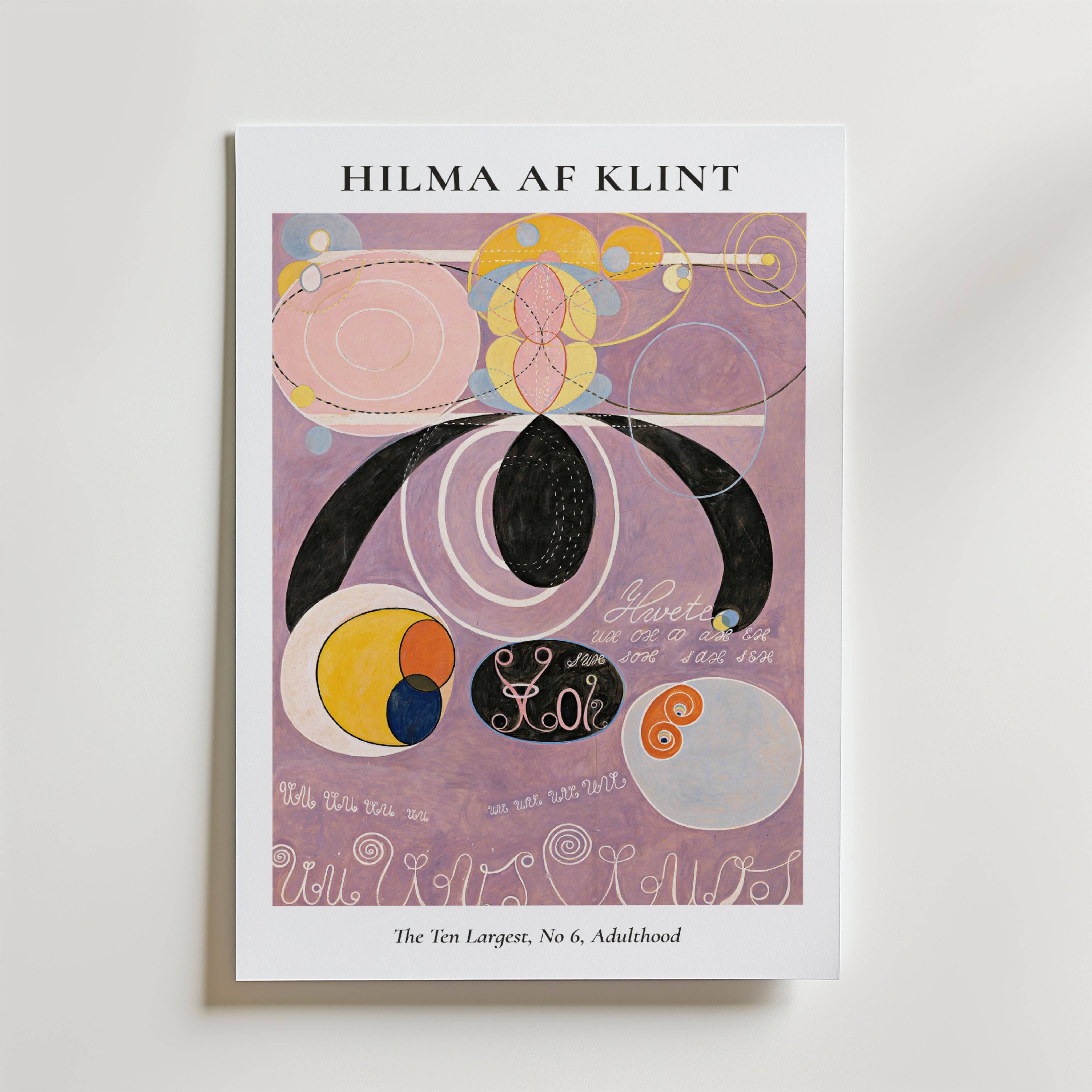 Hilma af Klint The Ten Largest No. 6 Adulthood Poster - Premium Canvas 70x100 cm