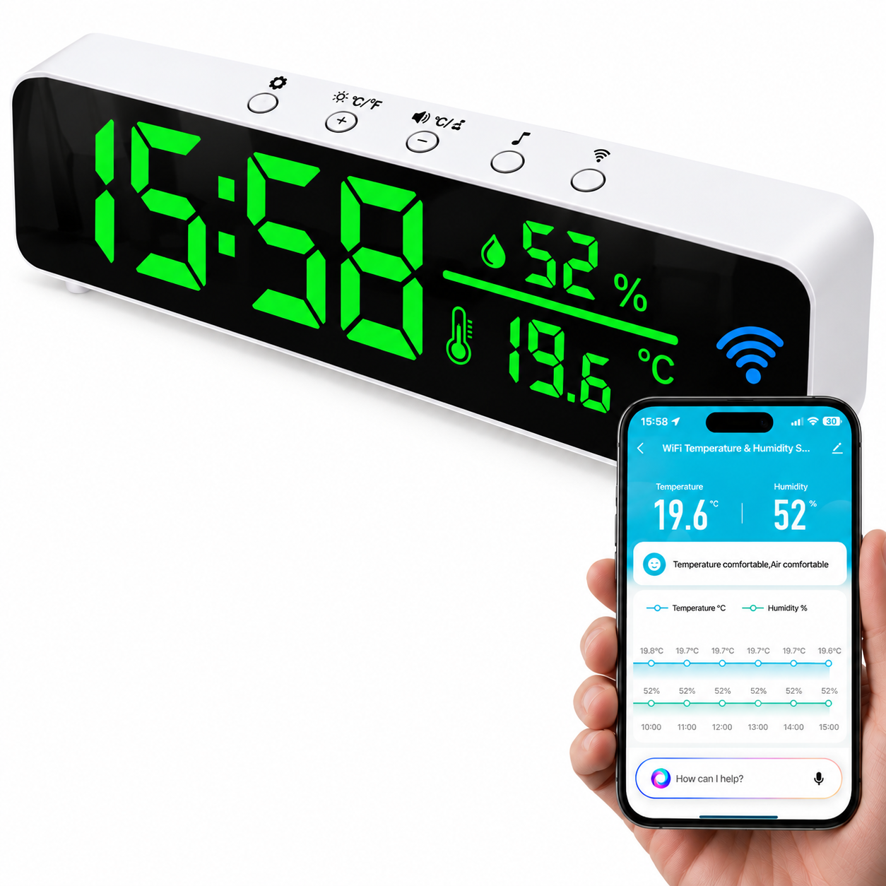 WiFi Termometer & Hygrometer – Håll koll via mobilen