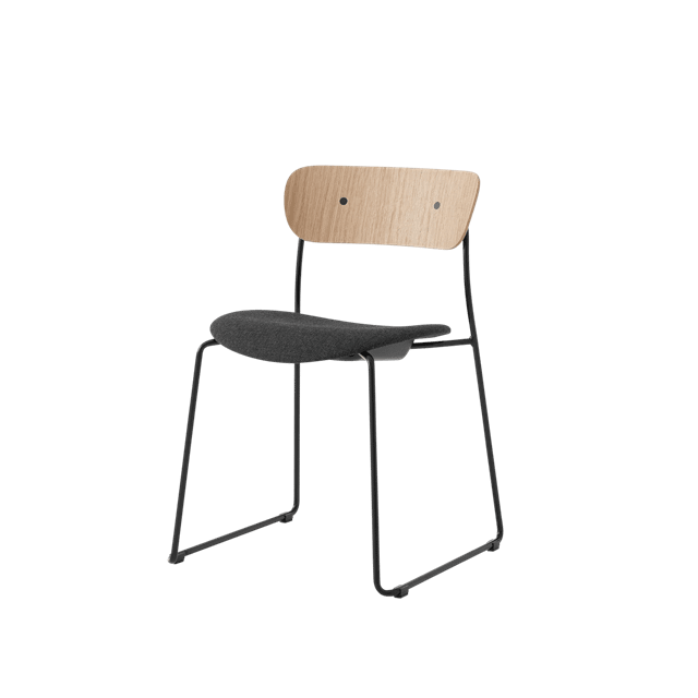 &Tradition - Pavilion Av52 Matstol Polstrad Sits Svart/ - Re-Wool