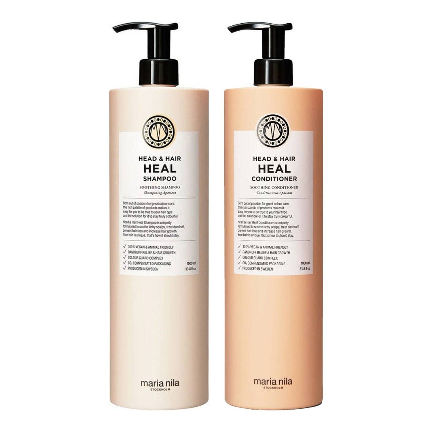 Maria Nila Head & Hair Heal Duo Shampoo 1000ml, Conditioner 1000ml - 2000 ml