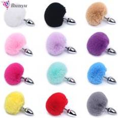 Anal Toys Short Rabbit Tail Anal Plug Coseplay Toys Color Metal Butt Plug Sex Toys for Woman juguetes sexuales