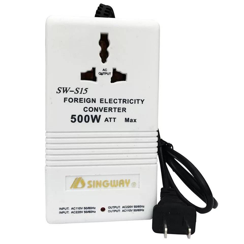 Transformator reseadapter switch laddare konvertera 220v to 110v steg upp/ner dubbel spänning 110 to 220 omvandlare - Sw -s15(500w)