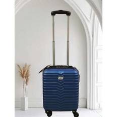 Textured Cabin Suitcase WIZZAIR 40x30x20cm ABS - Navy Blue - 18 inch