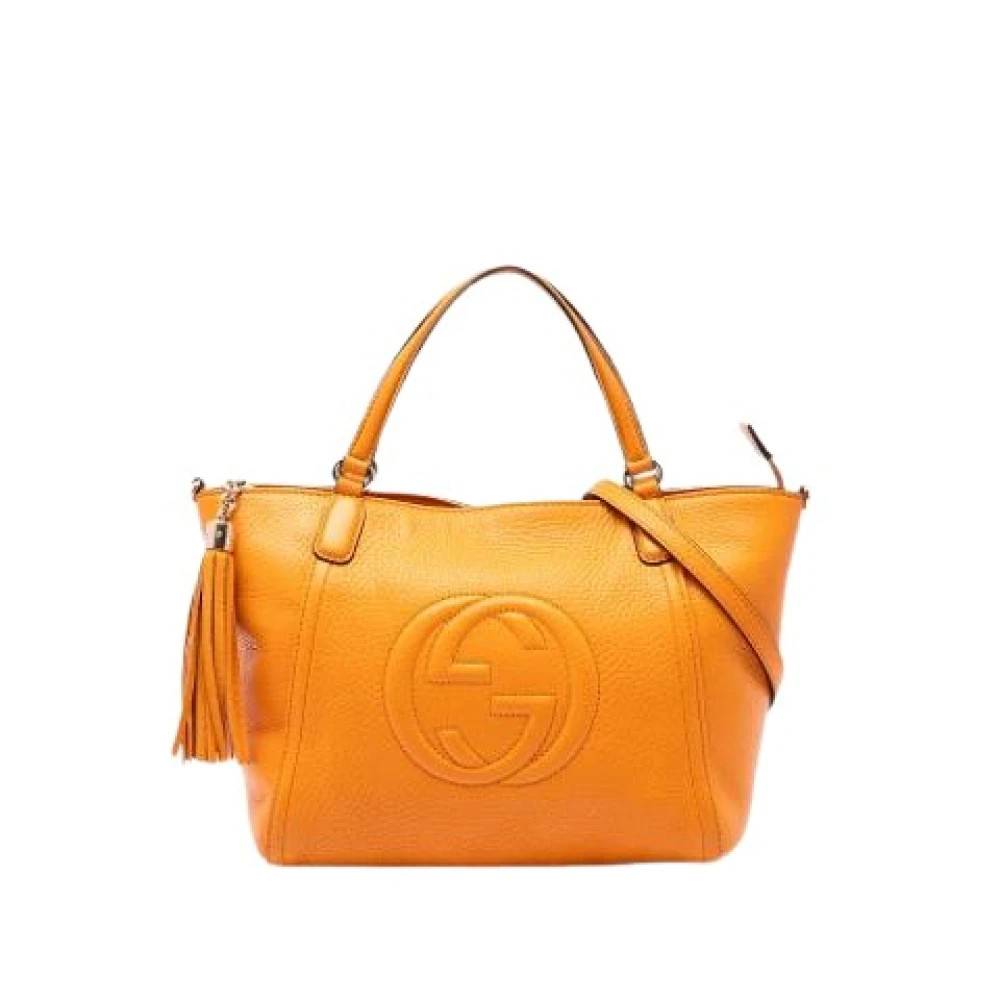 Gucci Vintage Pre-owned Soho Cellarius - Vintage - Dame - Gul - ONE SIZE - Læder