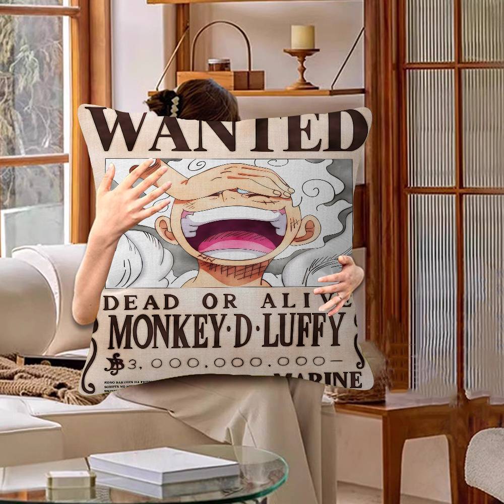 Anime One P-Piece L-Luffy-Zoro Kudde Gåva Hemmakontor Dekoration Sovrum Soffa Bil Kuddfodral Fodral 45x45