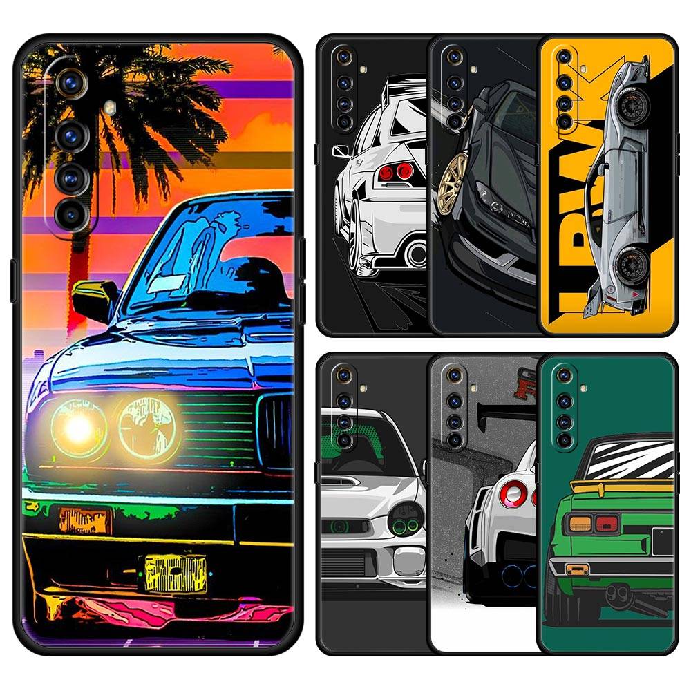 Japan JDM Sports Cars For Realme GT Neo 2 3 3T 5 Phone Case 12 11 5G 10 9 8 5G 7 6 GT5 GT3 GT2 Pro C21 C11 C25 C35 Cover