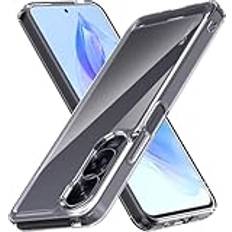 Anoowkoa för Galaxy S25 Edge fodral klar. [Inbyggd magnetisk ring] [Kompatibel med MagSafe] + [2-pack] Galaxy S25 Edge härdat glas skärmskydd. 9H hårdhet. Inga bubblor. Stödjer