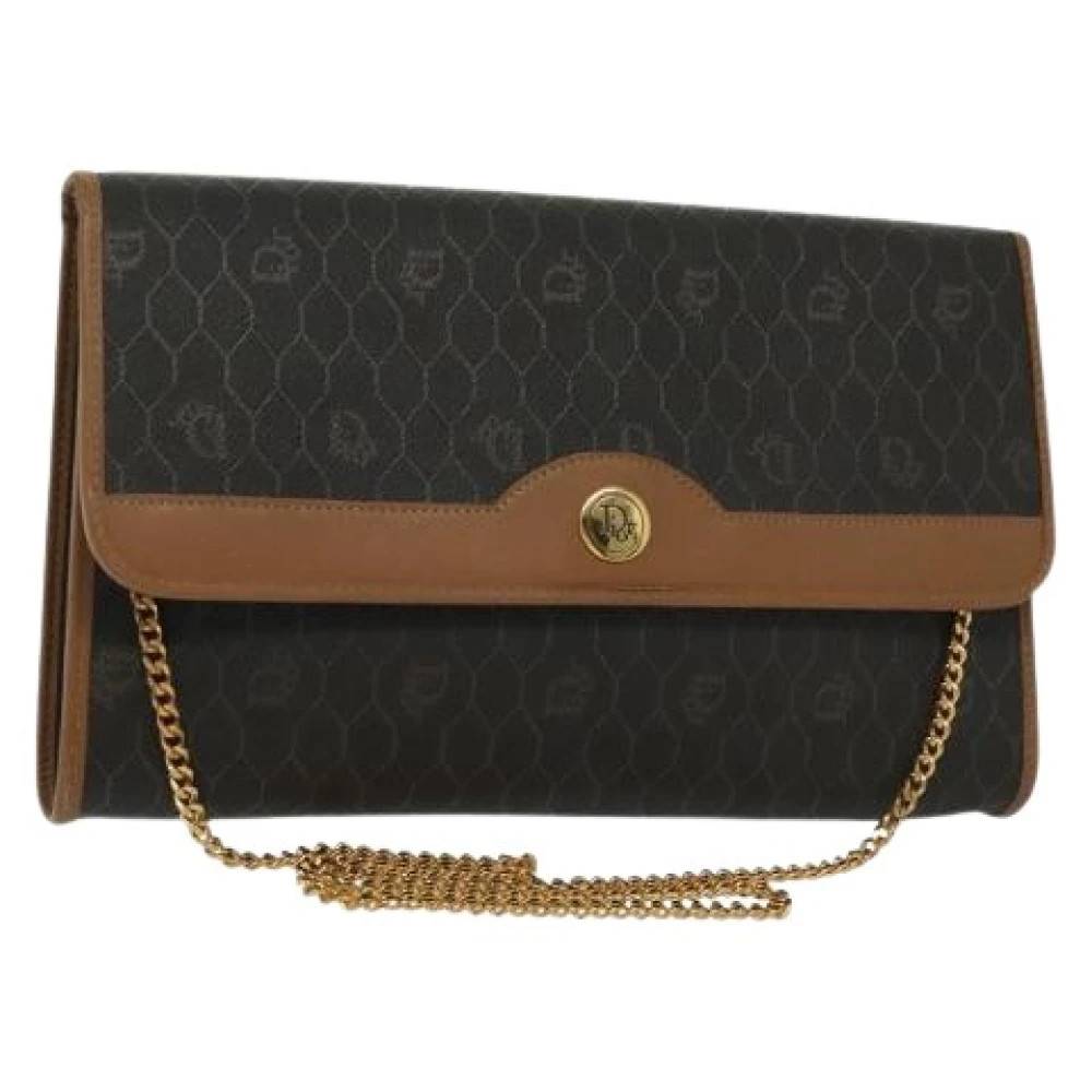 Dior Vintage Pre-owned Vintage Honeycomb chain Clutch - Vintage - Dame - Sort - ONE SIZE - Uld
