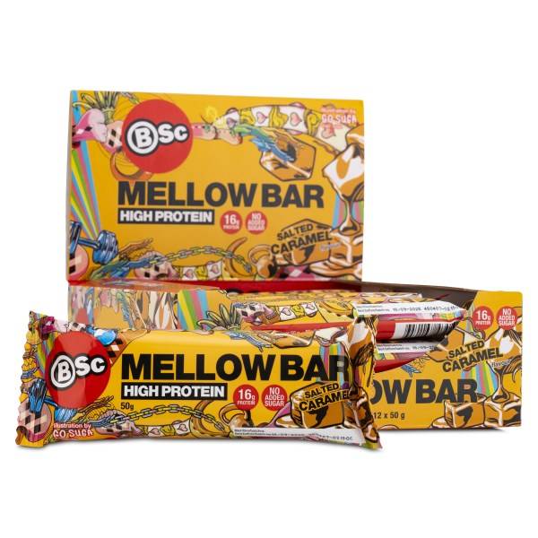 BSc Mellow Bar, Salted Caramel, 12-pak