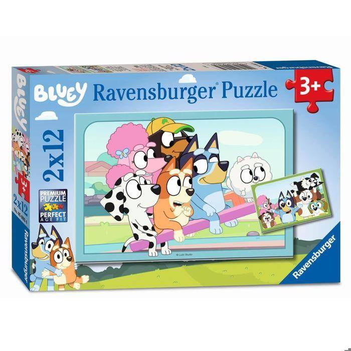 Puzzles 2 x 12 pièces : S'amuser avec Bluey ren