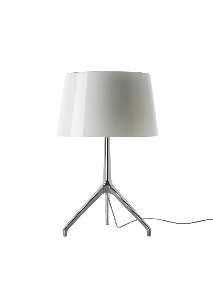 Lumiere XXS/XXL Bordlampe fra Foscarini Aluminium stel / Hvid / Large m. lysdæmper - Jacobsen Plus