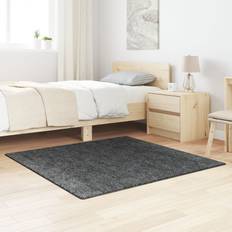 vidaXL Pälsmatta med Latexbakgrund Mörkgrå 120x120 cm