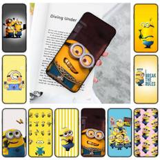 JM32 Minions Black Soft Case for Samsung Note 20 Lite S24 Ultra S23 A03 A05 A06 A11 A71 A15 A16 A13 A24 A25 A33 A52 A53 A50 M55 M35 Plus Samsung Quantum 2 aero