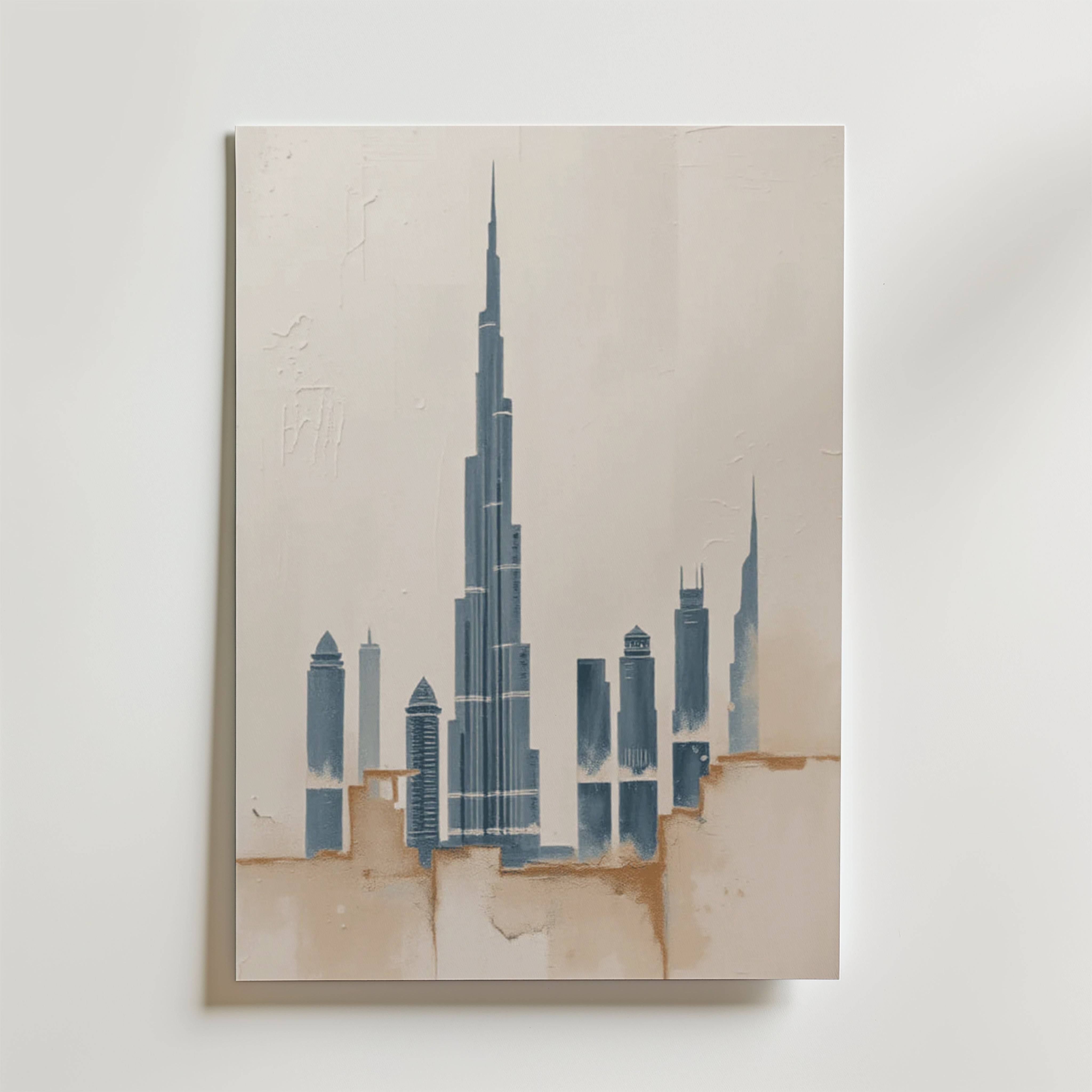 Dubai City Poster - Premium Canvas 30x40 cm