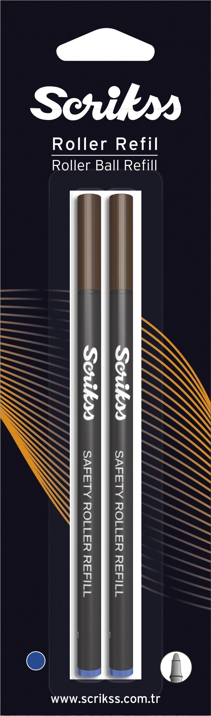 Scrikss refill | Bläckpenna | Svart | M | 2 st.