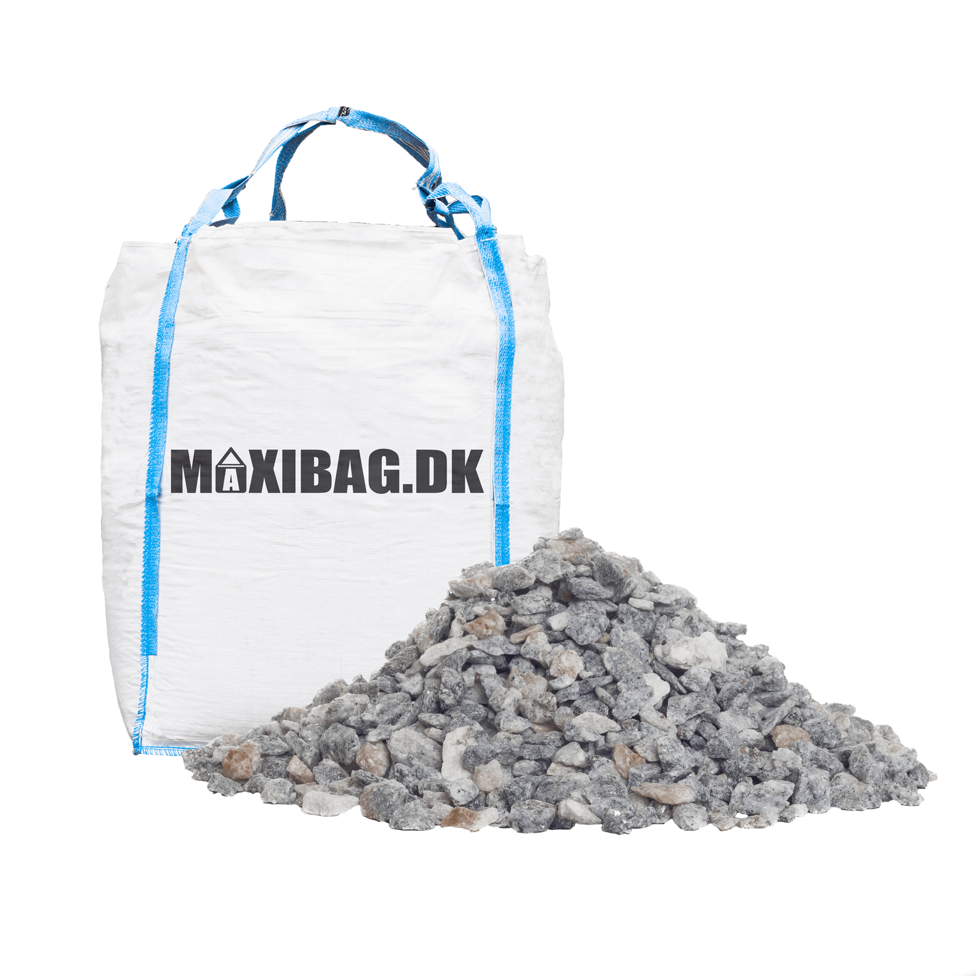 Grå granitskærver 5-8 mm. - 1 m³ (1500 kg.) i maxibag