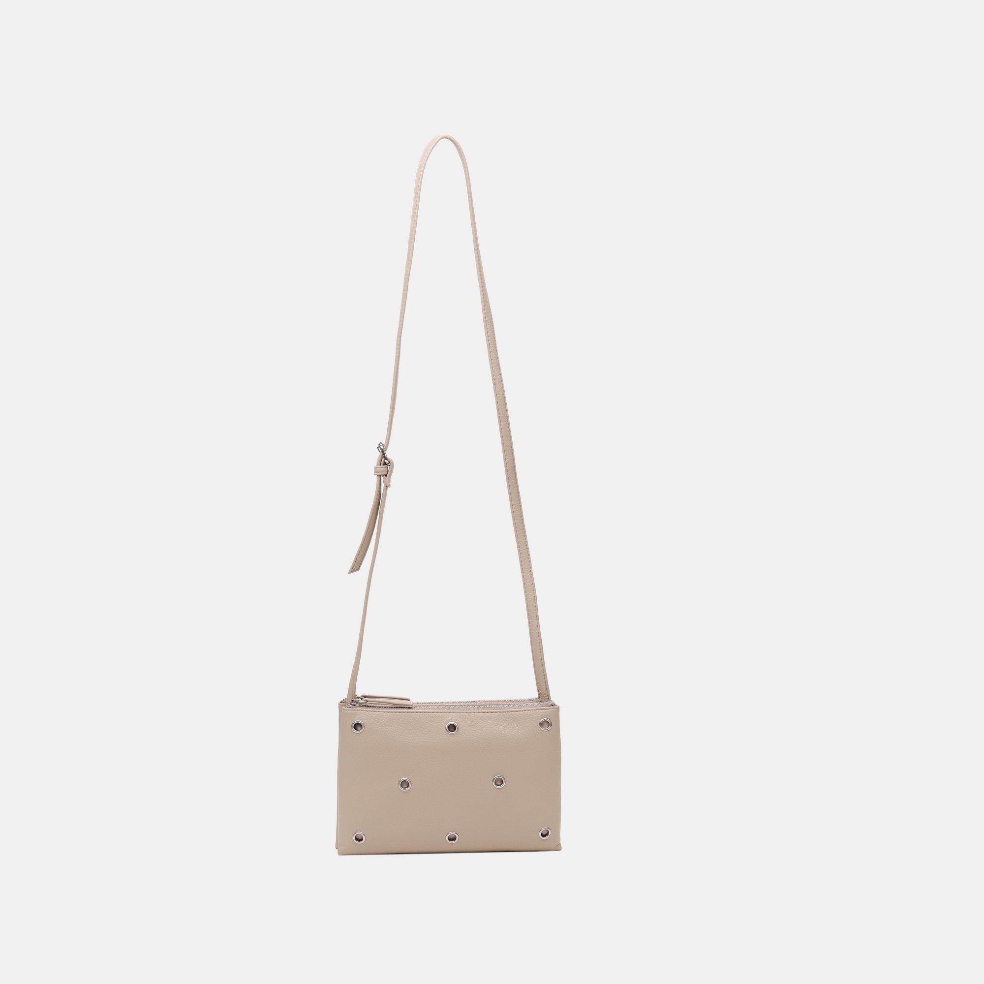 Firetrap Women's Faux Leather Double Zip Crossbody Bag
