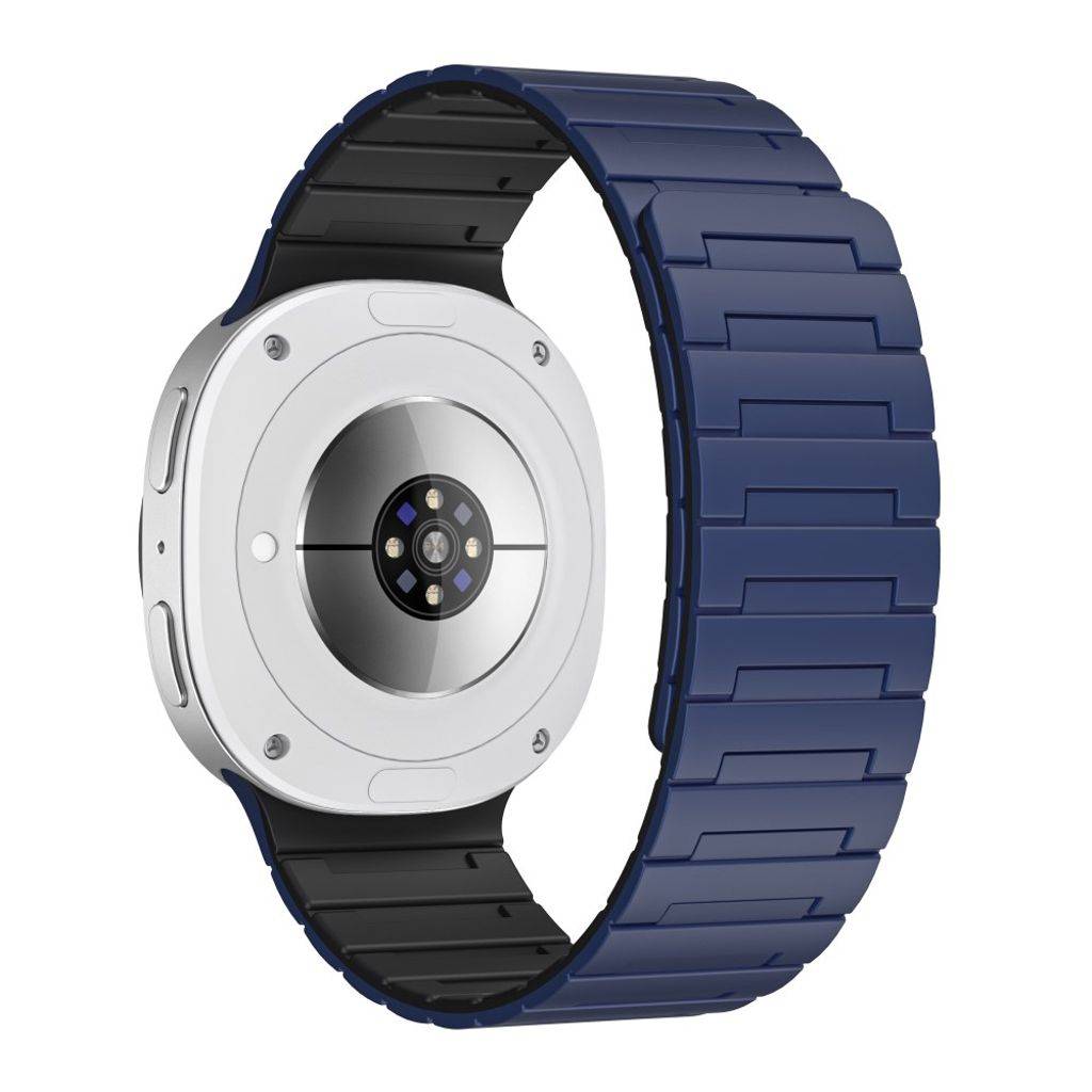 Samsung Galaxy Watch8 Classic 46mm etc. Klockarmband i silikon - blå+svart