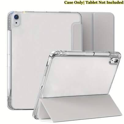 Skyddande fodral kompatibelt med iPad 11:e generationen, A16-modell, tri-fold-ställ, smart viloläge/väckning, luftkudde stötsäkert, anpassningsbart DI - Ljusgrå (Multi-size)