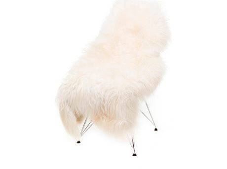 Avalon Copenhagen Lammeskind - B 65 x L 110 cm - Uld - Hvid