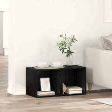 vidaXL TV-skab 2 pcs Sort 37 x 35 x 37 cm Konstrueret træ