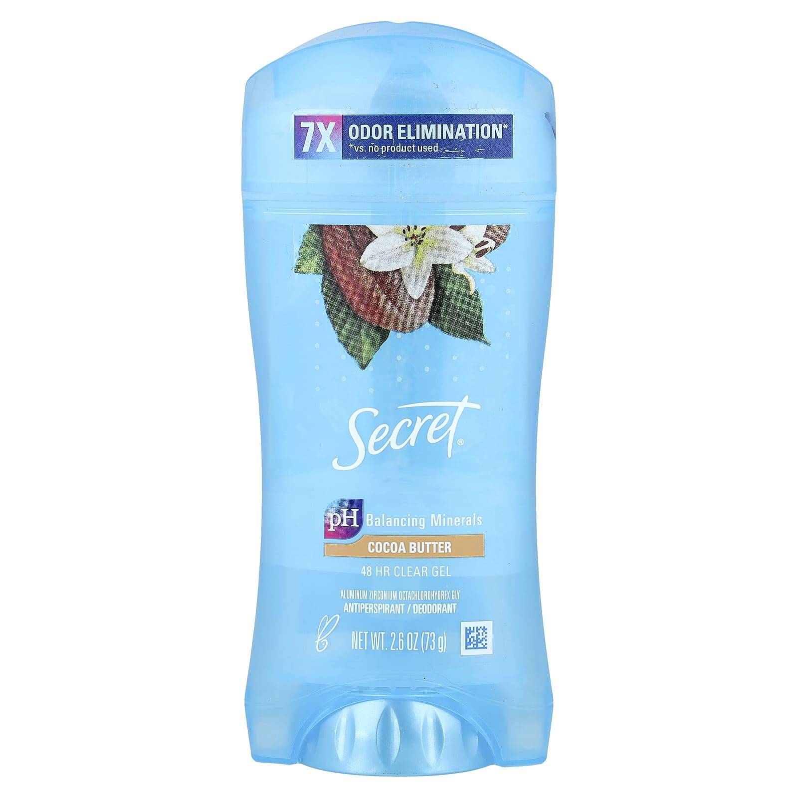 48-timmars Klar Gel Antiperspirant/Deodorant, Kakaosmör, 73G(2.6Oz)